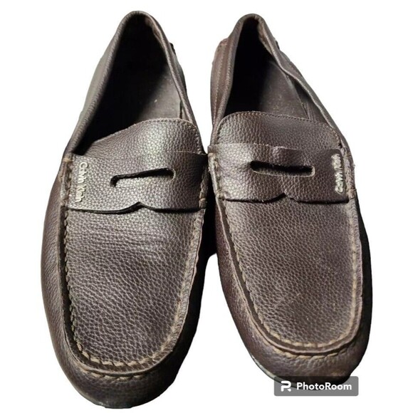 Calvin Klein Leather Driving Shoes Brown Size 10 EU 43 Ivan Penny Driver main image 5